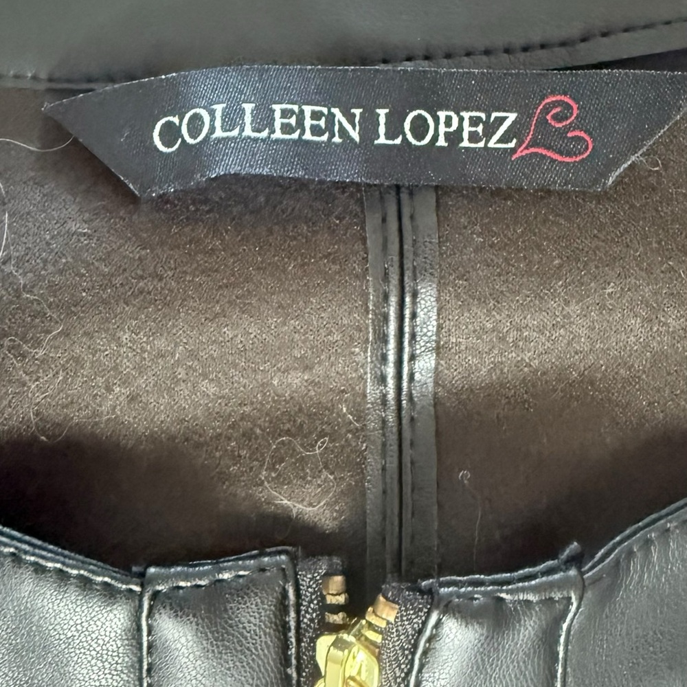 Colleen Lopez Black Jacket Women’s Size XL Faux Leather and Mesh NWOT - Picture 6 of 8